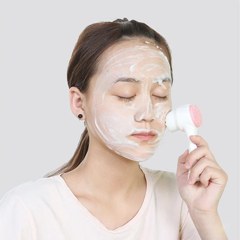 Double-Sided Face Cleansing Brush
